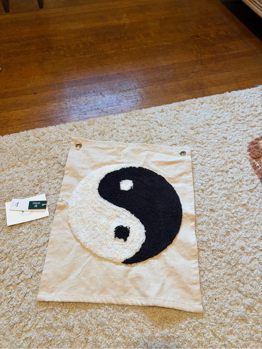 Urban Outfitters Yin Yang Wall Hanging - Black and White Home Wall Decor